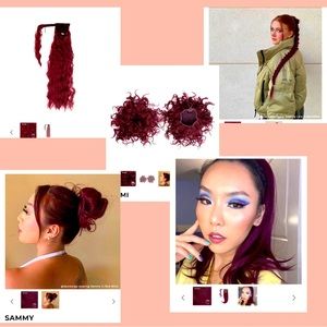 INH RED WINE ponytail extension bundle
